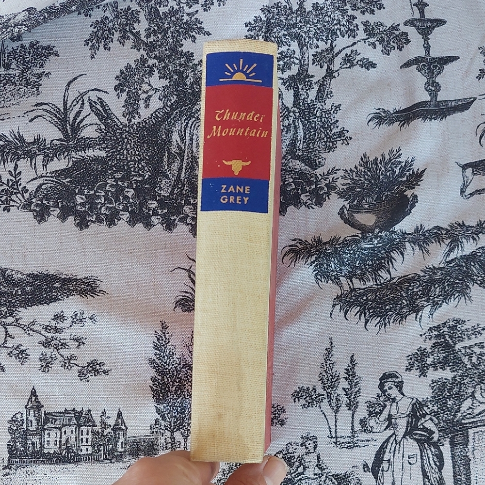Zane Grey Thunder Mountain Book - Red and Blue Cover